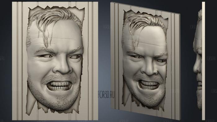 Shining Jack Nicholson 3d stl модель для ЧПУ