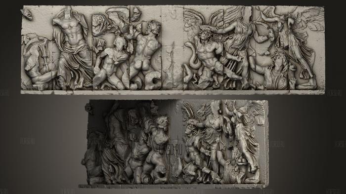 Large mythological fresco stl model for CNC