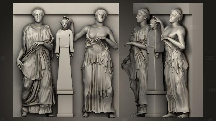 Metope South 21 Restored Parthenon stl model for CNC