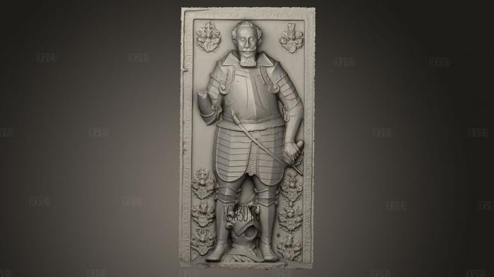 Tombstone from the 16th century stl model for CNC