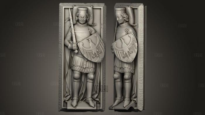 Tombstone of Prince Henry VI the Good stl model for CNC
