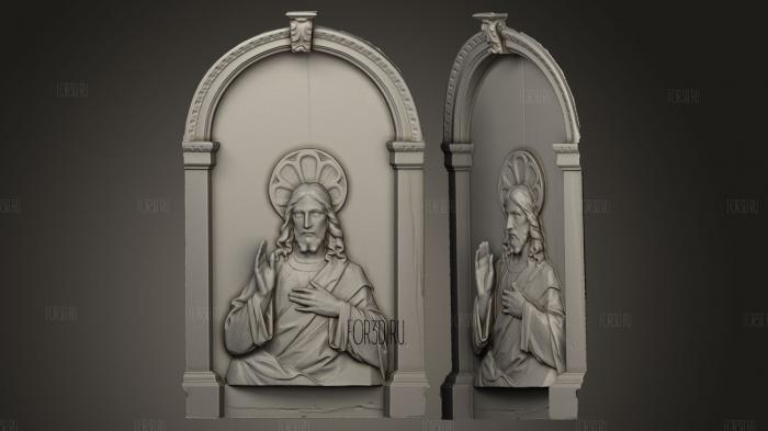 Wooden bas relief of Jesus from the Pulpit 3d stl модель для ЧПУ