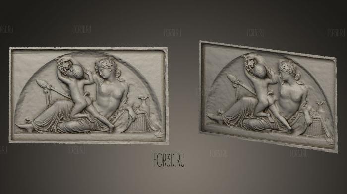 Bacchante and a Satyr stl model for CNC