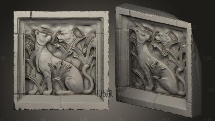 Detail Hintze Hall Cats stl model for CNC