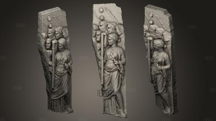 Part of a Votive Relief stl model for CNC