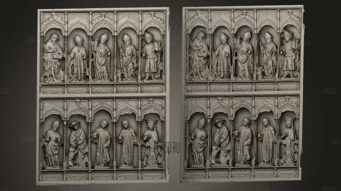 Preetz Abbey Altarpiece left panel stl model for CNC