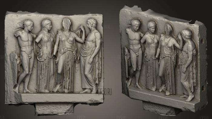 Relief dedicated to several Deities stl model for CNC