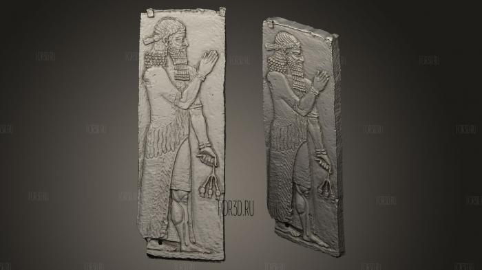 Relief from Regne of Sargon II stl model for CNC
