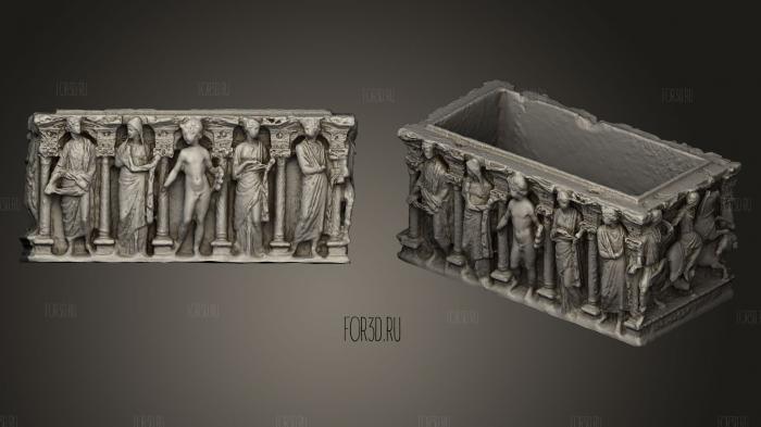 Sarcophagus from Silifke Turkey stl model for CNC