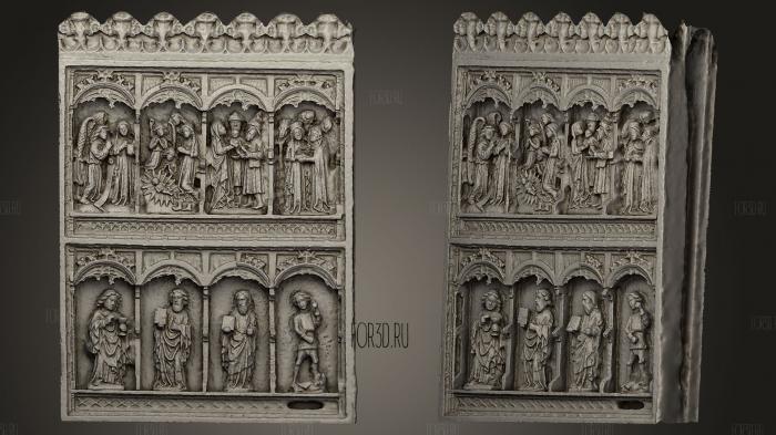 The Boeslunde Altarpiece right panel stl model for CNC