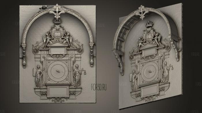 The oldest clock in Paris stl model for CNC