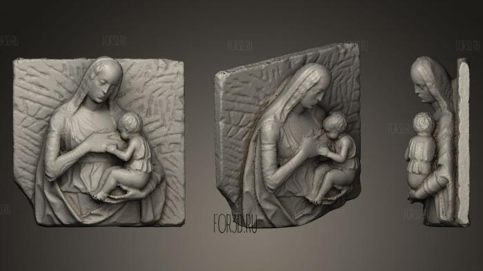 Virgin Mary breastfeeding the baby stl model for CNC
