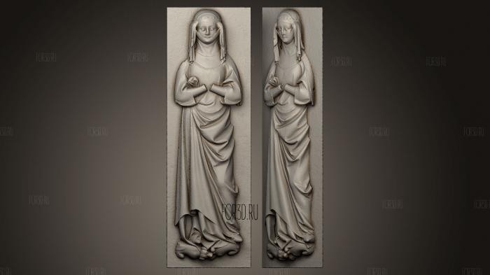 Tomb effigy of a woman stl model for CNC