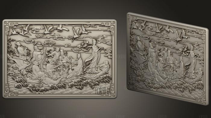 Chinese Screen Zbrush Practice stl model for CNC