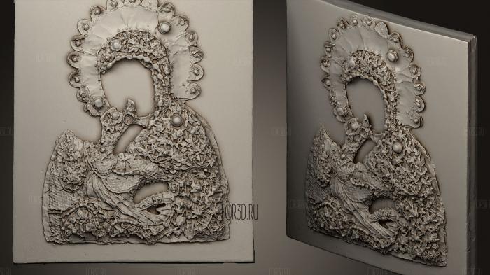 Icon of Our Lady The Allevation of pains 3d stl for CNC