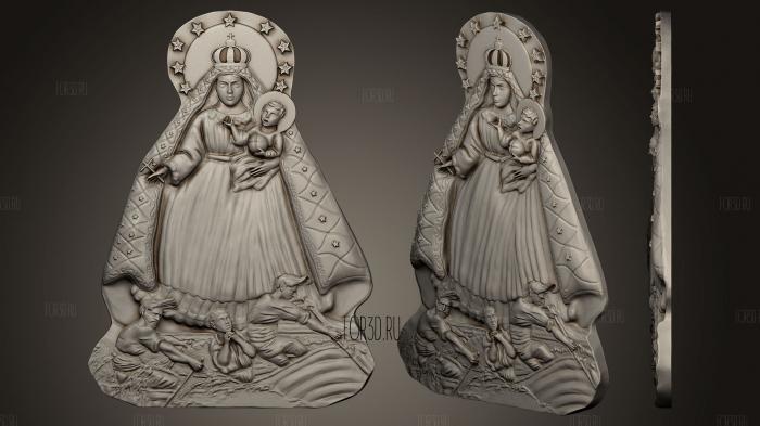 Our Lady Of Charity Carved Sculpture 3d stl for CNC