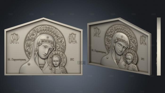 Икона Божией Матери Греция версия 1 3d stl модель для ЧПУ