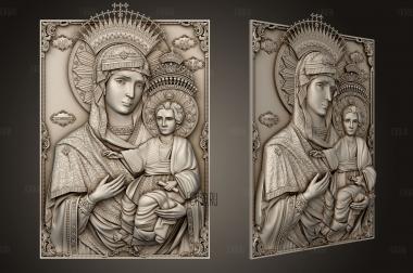 Икона Богородица, Смоленская икона Божией Матери (Одигитрия) 3d stl модель для ЧПУ