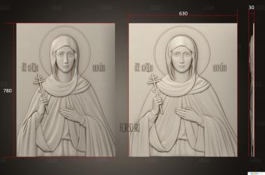 Икона святой Ларисы 3d stl модель для ЧПУ
