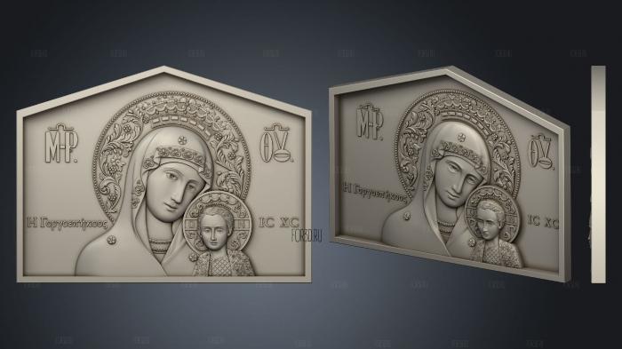 Икона Божией Матери Греция 3d stl модель для ЧПУ