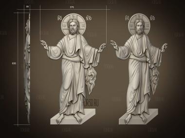 Иконописный барельеф Иисуса 3d stl модель для ЧПУ