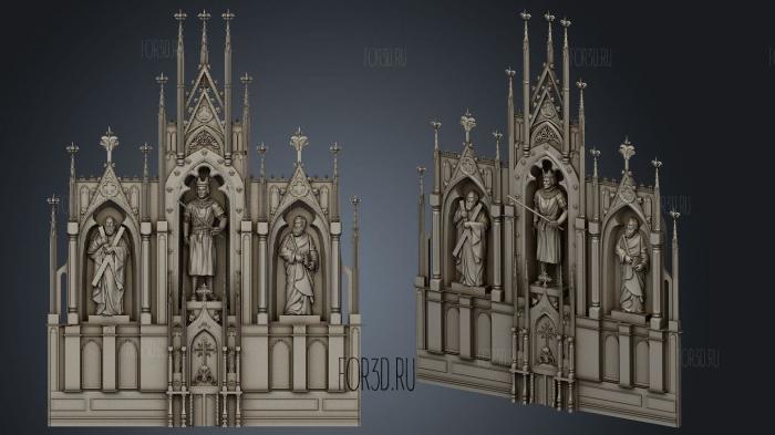 Gothic iconostasis 3d stl модель для ЧПУ