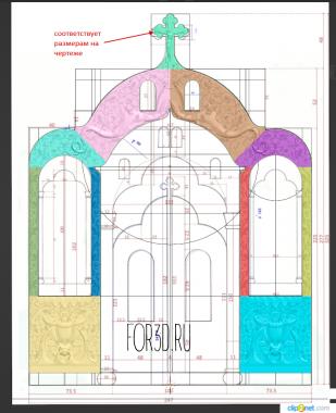 Иконостас 3d stl модель для ЧПУ