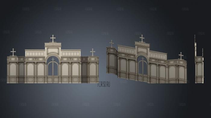 Iconostasis of the city of Plast stl model for CNC