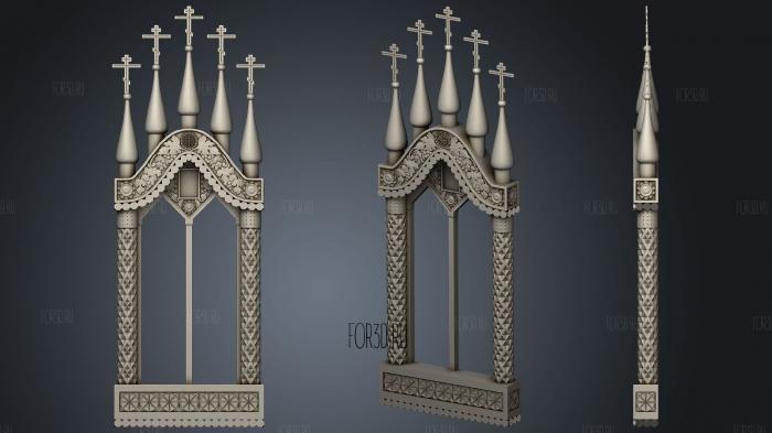 Gothic iconostasis stl model for CNC