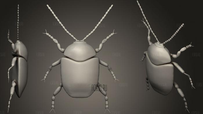 Ten Spotted Pot Beetle stl model for CNC