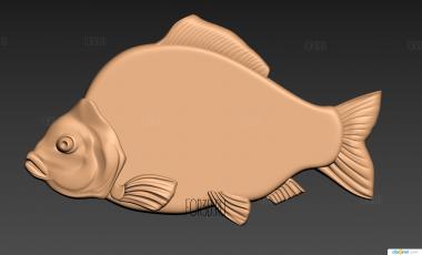 Доска в виде рыбы 3d stl модель для ЧПУ
