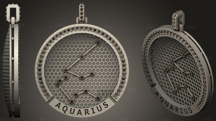 Aquarius Zodiac Constellation Pendant