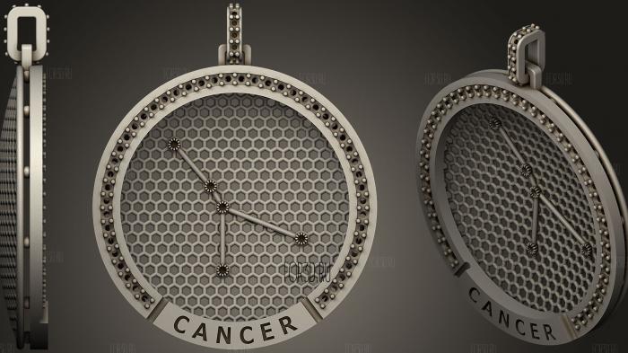 Cancer Zodiac Constellation Pendant