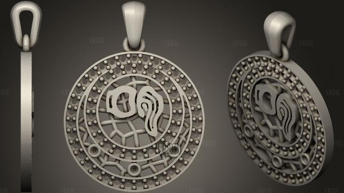 Cg Rings 3D CAD Virgo Zodiac Children Pendant