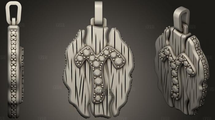 Jewelry Aries Zodiac Pendant 2 3d stl модель для ЧПУ