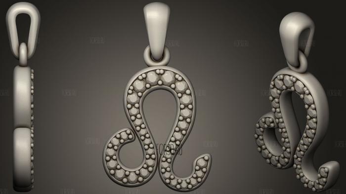 Jewelry Leo Zodiac Children Pendant 3d stl модель для ЧПУ