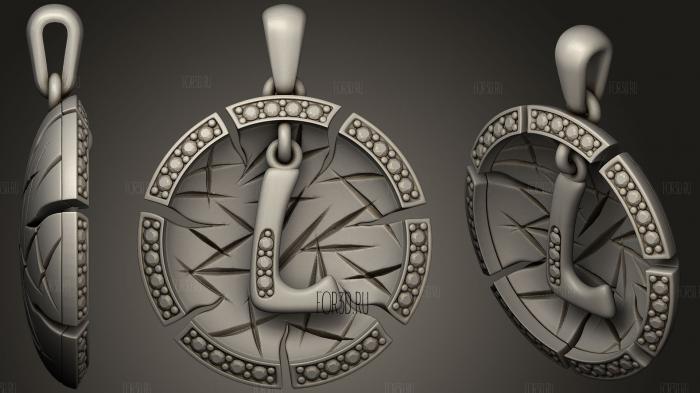 Jewelry Pendant With Letter L 3d stl модель для ЧПУ