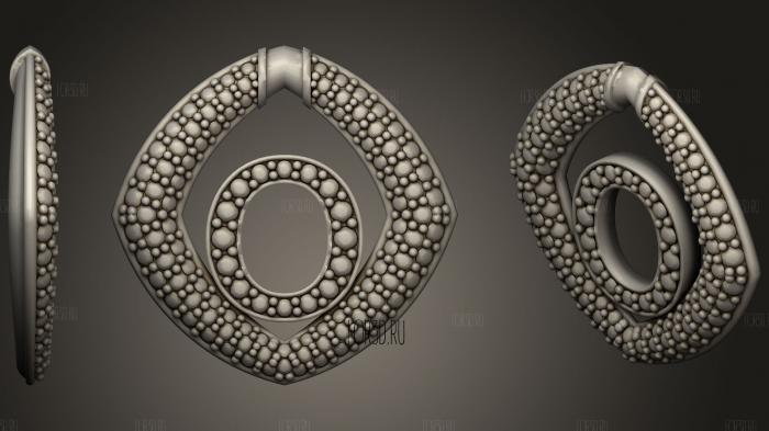Jewelry Pendant With Letter O22 3d stl модель для ЧПУ