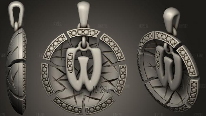 Jewelry Pendant With Letter W 2