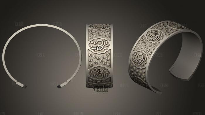 Jewelry Womens Aquarius Zodiac Bracelet 3D CAD stl model for CNC