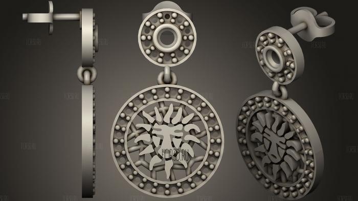 Leo Zodiac Children Earrings stl model for CNC