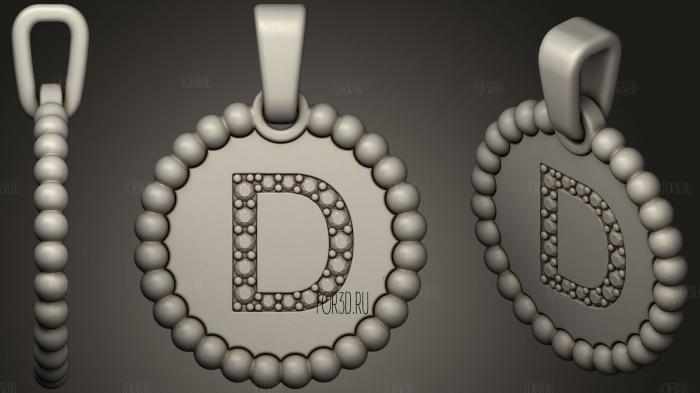 Pendant With Letter D 2