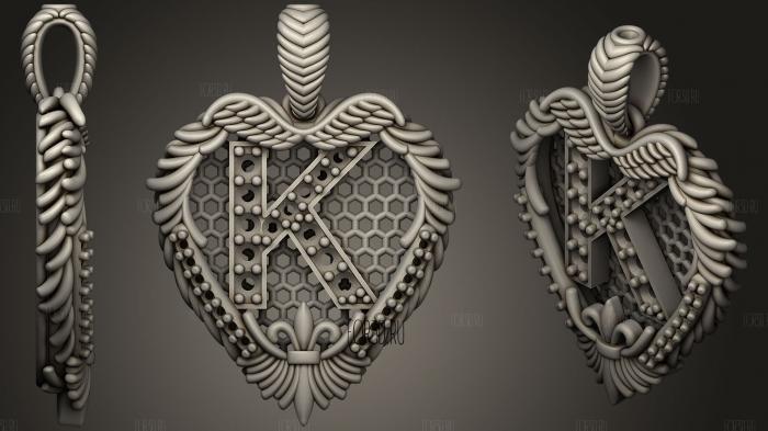 Pendant With Letter K 2
