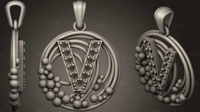 Pendant With Letter V21