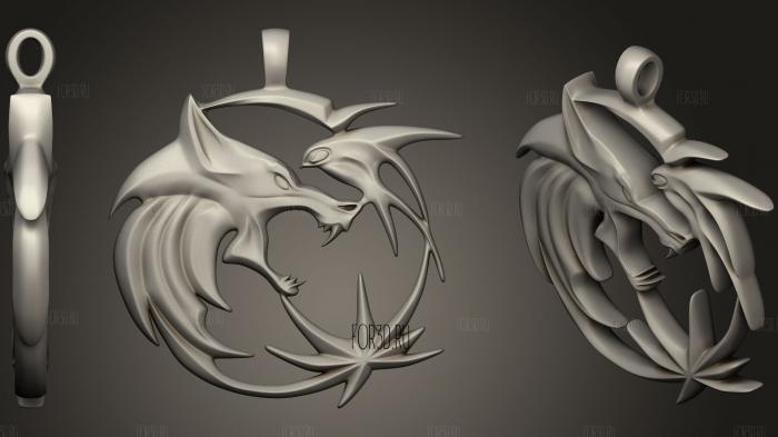 The Witcher The Star The Swallow And The White Wolf Pendant