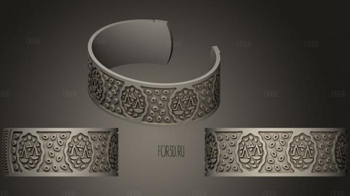 Womens Libra Zodiac Bracelet stl model for CNC