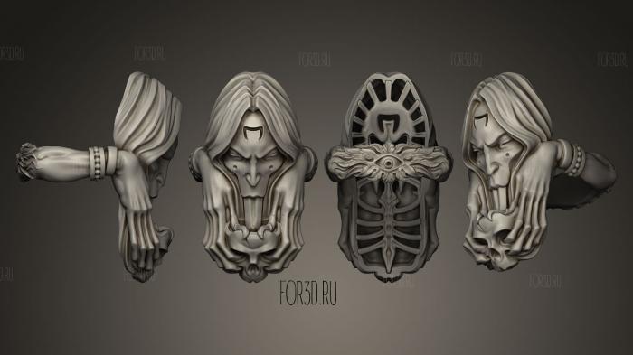 Vampire Witch ring stl model for CNC