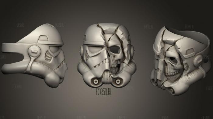 Helmet of the Storm Trooper from the Star Wars stl model for CNC