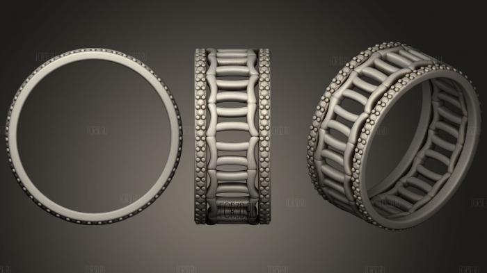 Jewelry Ring With Gemini Zodiac stl model for CNC