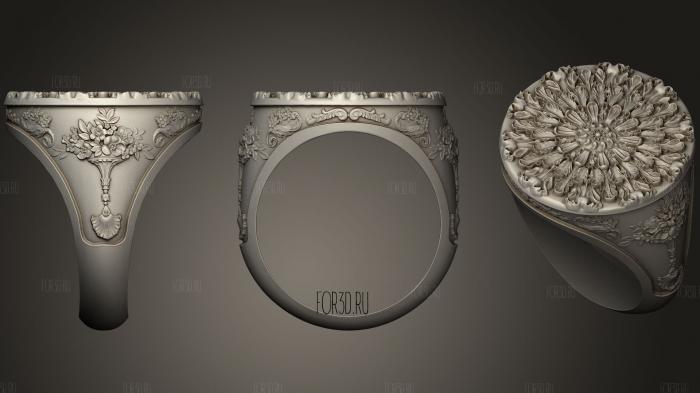 ornament signet ring2 3d stl модель для ЧПУ